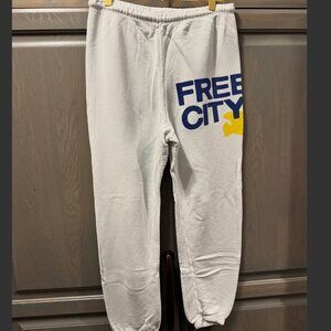 NWOT Freecity logo cotton sweatpants size XS Superfluff Luxe OG Sweatpants